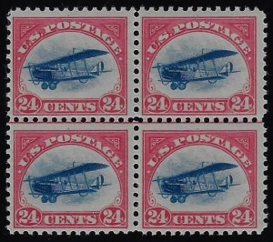 Scott #C3 - $450.00 – F/VF-OG-NH –  Showpiece mint block of four.