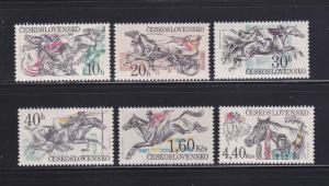 Czechoslovakia 2202-2207 Set MHR Sports, Horse Racing