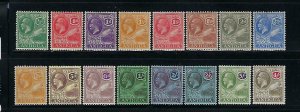 ANTIGUA SCOTT #42-57 1921-29 GEORGE V SET WMK 4-   MINT LIGHT HINGED