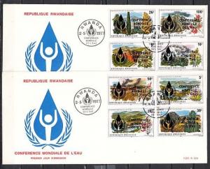 Rwanda, Scott cat. 801-808. Water Conference issue. Long 2 First day covers.