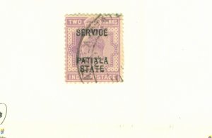 PATIALA INDIAN STATE O22 USED BIN $0.50