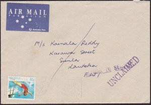 FIJI 1982 cover ex Australia to Lautoka - UNCLAIMED, Return to Sender.......5817