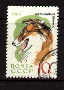 Dog, Collie, Russia stamp SC#3007 used