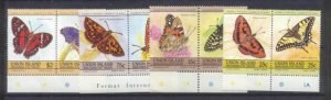 Union isl.194-97 MNH Butterflies SCV2.60