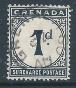 Grenada #J1 Used 1p 1892 Postage Due - Wmk. 2