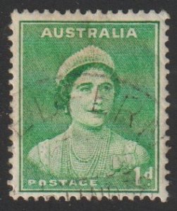 Australia SC# 180 - (1p) - Queen Elizabeth, emerald, pf 15x14 - Used single