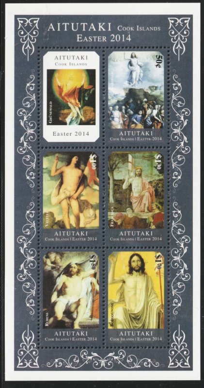 2014 Aitutaki Cook Islands Sc# 622 - Easter, Religion. MNH Cv$16.50