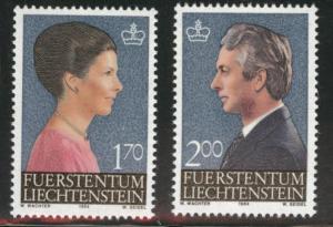 LIECHTENSTEIN Scott 799-800 MNH** 1984 royalty set