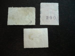 Stamps - New Zealand - Scott# 165-167 - Used Partial Set of 3 Stamps