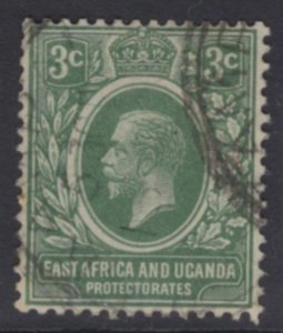 KENYA, UGANDA & TANGANYIKA SG45 1912 3c GREEN FINE USED