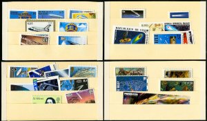 World Stamps Halley's Comet Collection ALL MNH Sets