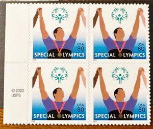US # 3771 Special Olympics block of 4 80c 2003 Mint NH