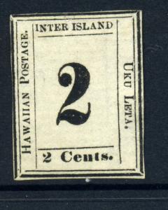  Hawaii Scott 24 Numeral Issue Unused Laid Paper Stamp  (Stock H24-30)