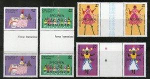 St. Vincent Grenadines 1985 Dances Costume SPECIMEN Gutter Pair Sc 510-13 MNH #
