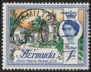 Bermuda 183 (used) 1sh Christ Church, Warwick (1962)
