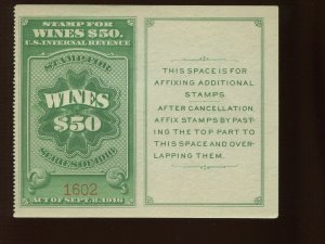RE58 Wines Revenue Used Stamp (Stock Cv 53)