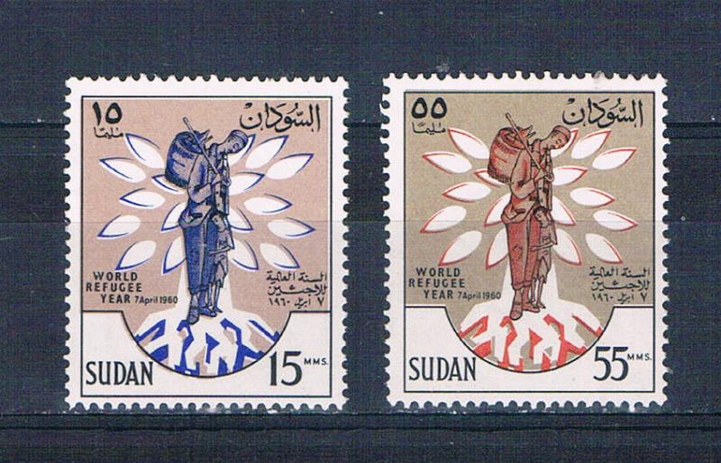 Sudan 128-29 MNH set Uprooted Oak Emblen 1960 (S0830)+