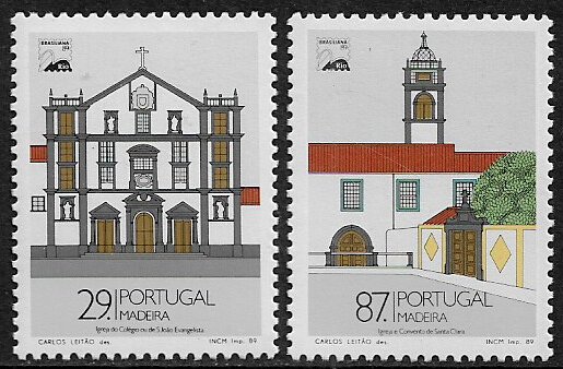 Portugal, Madeira #131-2 MNH Set - Monuments