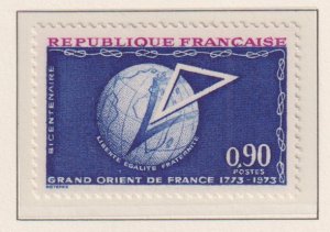 France  #1368  MNH 1973   Masonic lodge