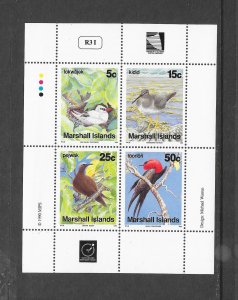 BIRDS - MARSHALL ISLANDS #361a S/S MNH