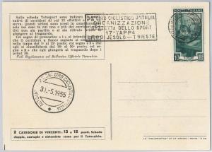 56971 - ITALY - POSTAL HISTORY - CYCLING ciclismo: Lido di Jesolo / Trieste 1955