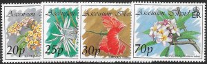 ASCENSION SG604/7 1993 LOCAL FLOWERS SET MNH (r)