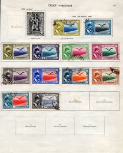 IRAN: 1930-1934 Used Examples - Ex-Old Time Collection - 2 Sides Page (68273)