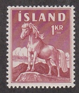 Iceland  # 324, Icelandic Pony, Mint Hinged