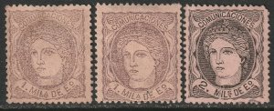 Spain Sc 159,159b,161 MNG