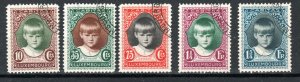 Luxembourg 1929 Child Welfare set SG 285-89 FU CDS 