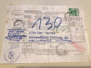 Romania packet parcel post stamps receipt card   A9499