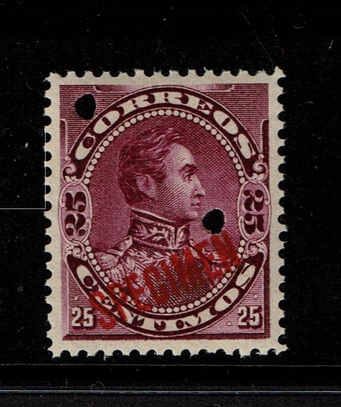 Venezuela 1893 25c Magenta Specimen, Mint Never Hinged, lg ovpt angled - S1456