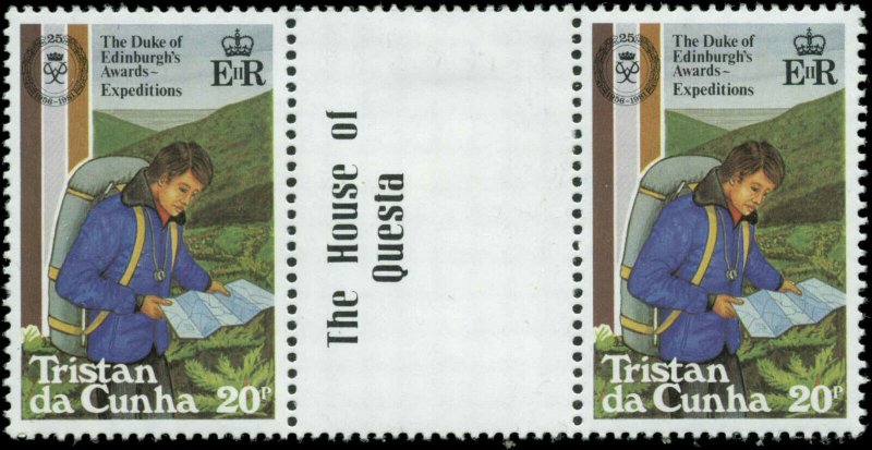 Tristan da Cunha Scott #297 - #300 Gutter Pairs Complete Set of 4 Mint Hinged