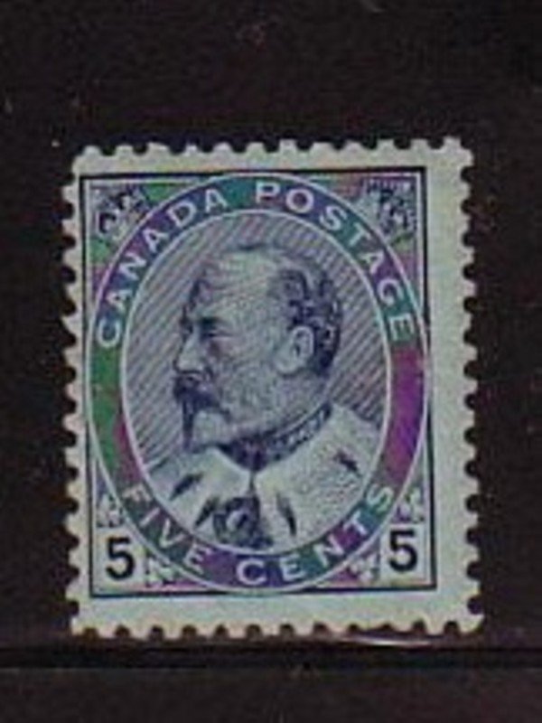 Canada Sc 91 1903 5 c blue Edward VII stamp mint