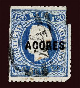 AZORES Scott #14 1868-70 perf 12½ used, for research or a space filler