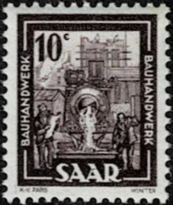 1949 Saar Scott Catalog Number 204 Unused Hinged