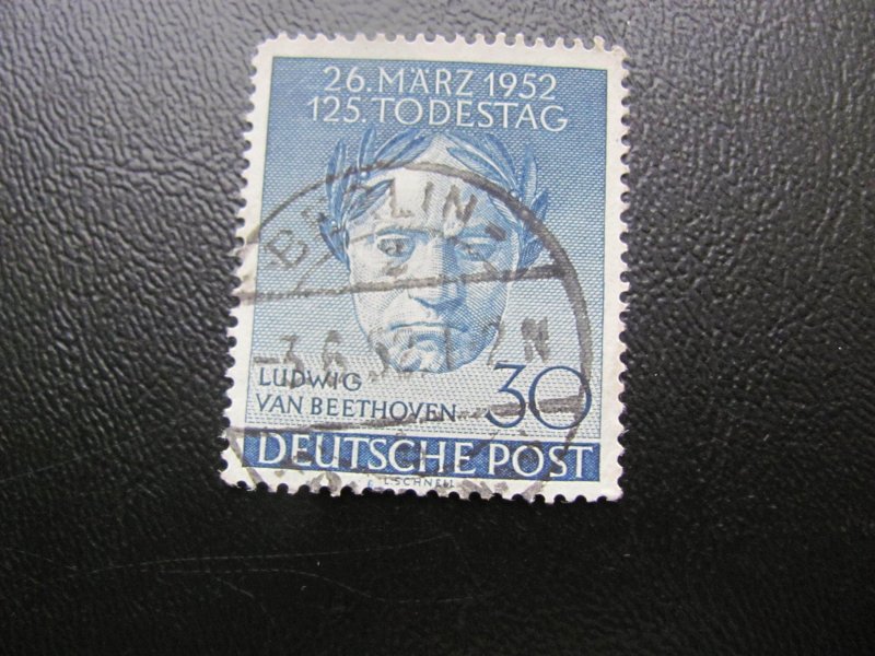 GERMANY 1952 USED SC 9N80 BEETHOVEN SET XF 30 EUROS (117)