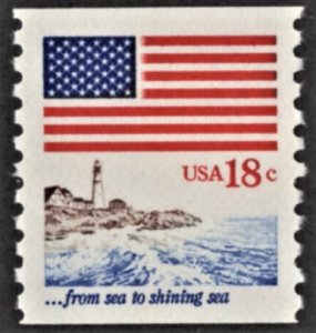 US 1891 MNH VF 18 Cent Flag, Sea Coast