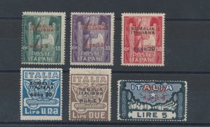 1923 SOMALIA, No. 49/54, March on Rome, 6 Values, MNH**