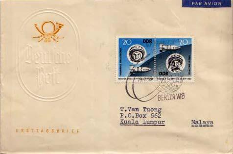 Germany D.D.R., First Day Cover, Space