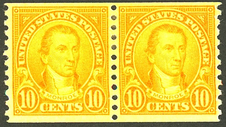 U.S. #603 MINT PAIR OG HR