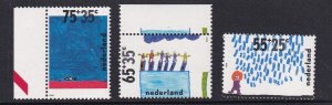 Netherlands  #B641-B643 MNH 1988  child welfare