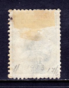 AUSTRALIA — SCOTT 10a (SG 11) — 1913 1/- EMERALD ROO — MH — SCV $115