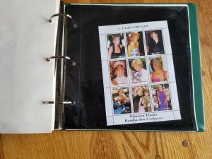 3 Albums Souvenir Sheets; Danna, Queen Elizabeth, Prince Charles and More