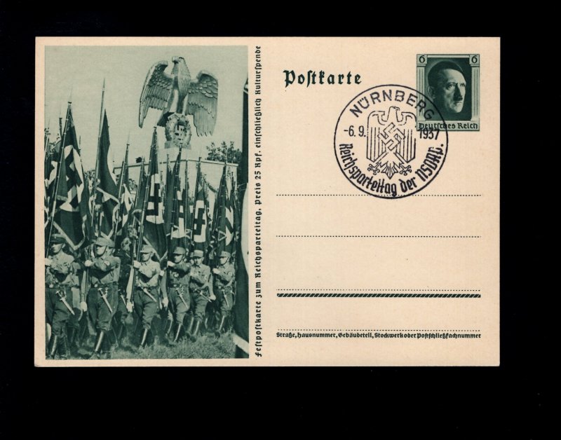 Germany Complete 1937 Nuremberg Party Postal Cards & Scarce Envelope Holder H1