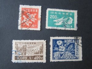 Korea 1949 Sc 109,111-3 FU