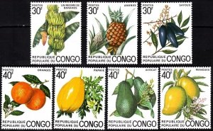 CONGO (Brazzaville) 1974 FLORA Plants: Fruits. Complete Set, MNH