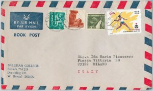 59193 - INDIA - POSTAL HISTORY: COVER to ITALY - AGRICULTURE Athletics SPORT-