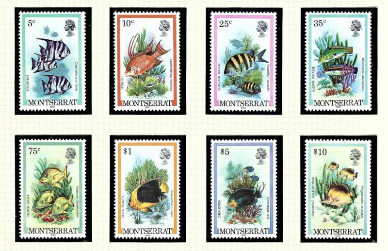 Montserrat 445a-60a MNH 1983 Fish inscribed 1983