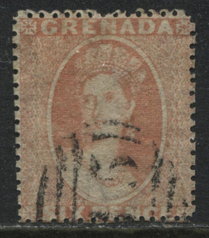 Grenada 1873 6d vermilion used